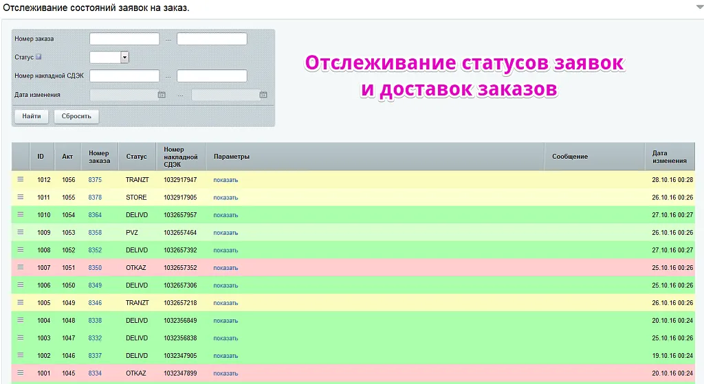 Интеграция со СДЭК
